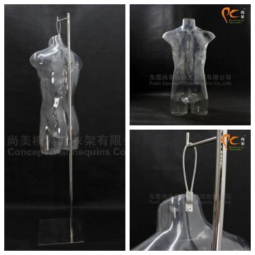 plastic plus size male torso mannequin
