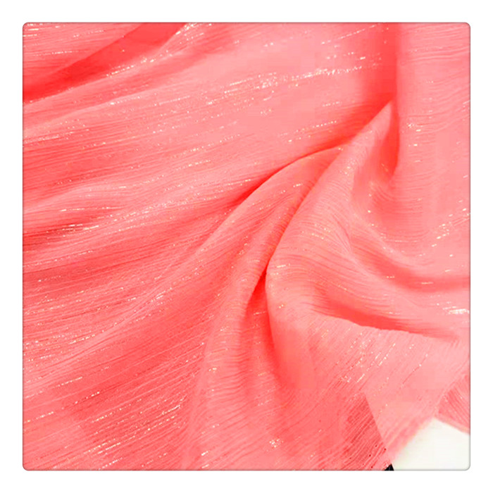 hot pink poly chiffon yoryu fabric 