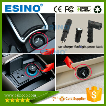 Car Charger LED Torch Light Portable Power Bank