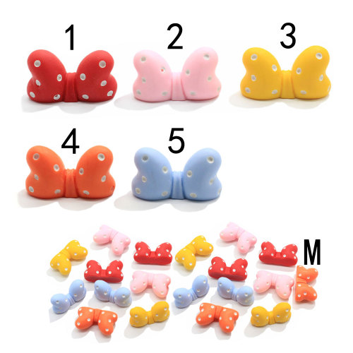 Kawaii 3D Bow Flat Back Resin Bowknot Cabochons DIY Girls Hair Clip Accessories Αξεσουάρ για Scrapbooking Decoration Craft