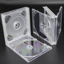 Weisheng Hot Sell Plastic DVD Cases For CDs Double Clear Tray CD DVD Case