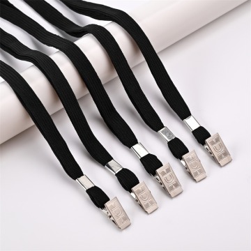 Custom Polyester Tubular Flat Neck Lanyard with Clip - 7mm/10mm Width