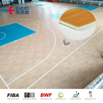 Venta en caliente Nice Sport Property PVC Sport Pisos de baloncesto interior Baloncesto múltiples Pisos