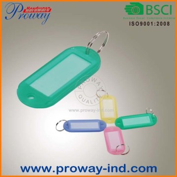 Quality plastic key tags with key ring