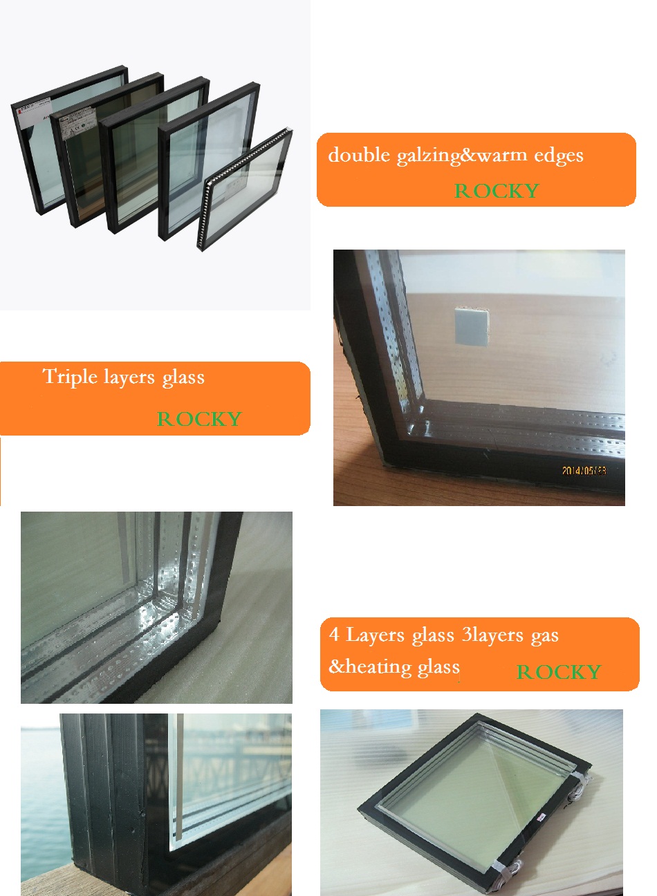 ROCKY BRAND 5+12a+5 Tempered Insulated Glass with Aron Gas for window with CE certificate