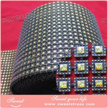 2015 new plastic rhinestone banding,plastic crystal banding,plastic strass banding