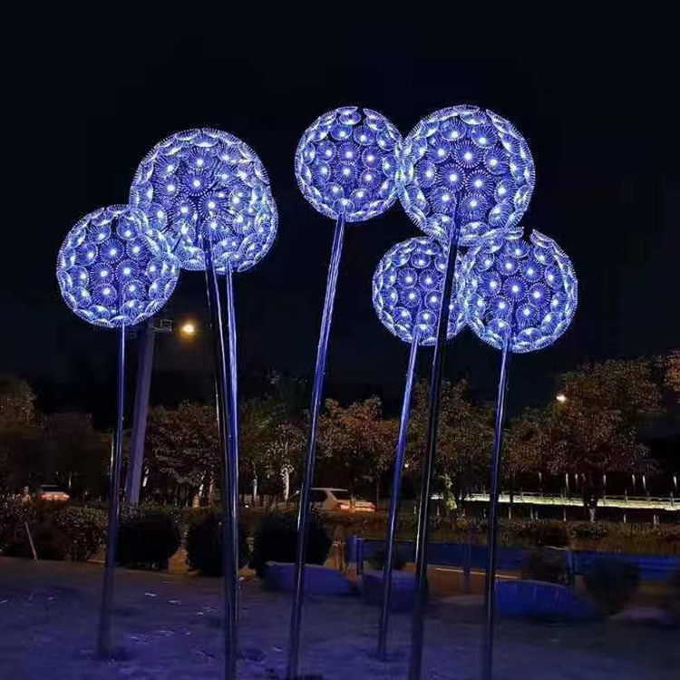 Luz del motivo de la flor de diente de león de LED 3D impermeable