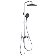 Rainshower Factory Whole White Body Bathroom Shower Set with Hot Cold Mixer