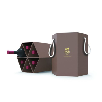 Hexagon Golden Owl Six Bottles Wine Gift Box