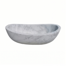 Luxury Grey-Veined Marble Bathtub