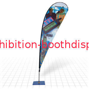 Printed Outdoor Flying Banners , Customized Tear Drop Flag And Signs