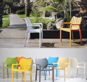 Plastic Arm Chair Stacking Outdoor Chair Modern Chair