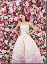 home wall decoration E03 01M02 plastic fabric artificial hydrangea rose real touch orchid flowers texture green fence walls