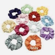 Elastic Satin Silk Scrunchies