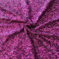 3MM Foam Sequins Spangle Embroidery on Stretch Mesh Fabric