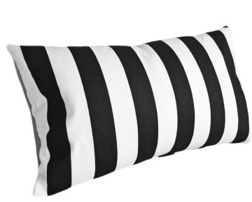 White stripe pillows with hidden zipper