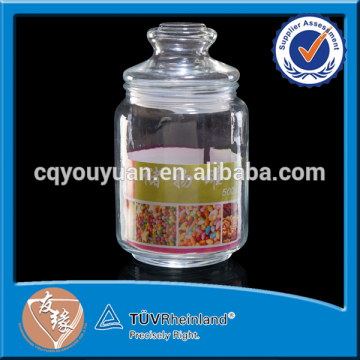 Empty Mini Dessert Storage Glass Canisters With Lid