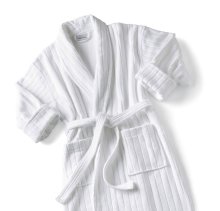velour stripe bathrobe