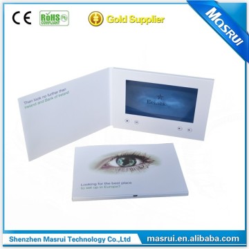 Famous Auto Brand marketing lcd video book /lcd video player for business gift