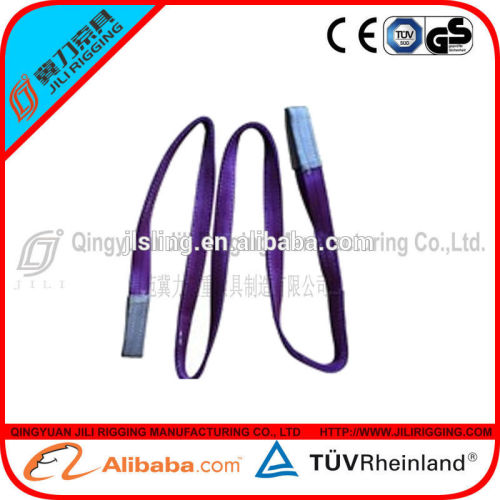 soft polyester flat woven webbing sling soft loop sling