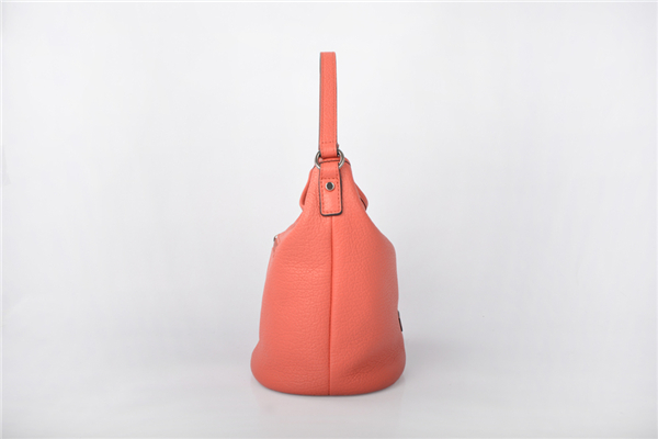 Popular women colorful shoulder leather bucket bag