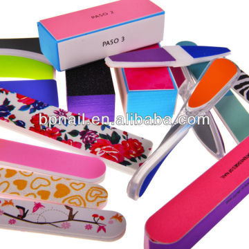 Colorful nail file block and buffer