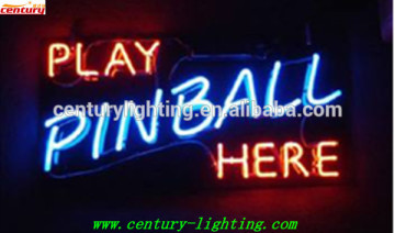 play pinball here neon bar sign