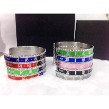 Mens Stainless Steel Silver color Speedometer Bangle