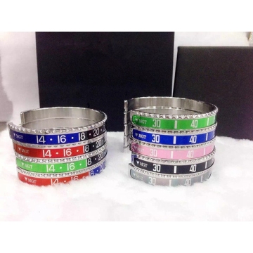 Mens Stainless Steel Silver color Speedometer Bangle