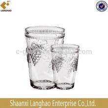 Hand Pressed Grape Pattern Mini Glass Cup