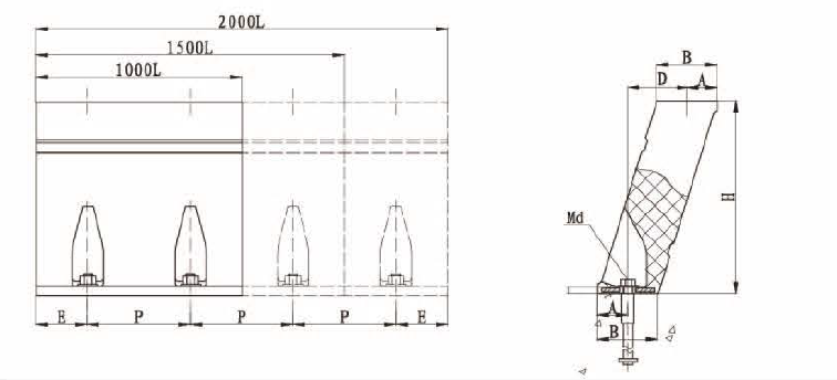 I Leg MV type marine rubber fender for Pier