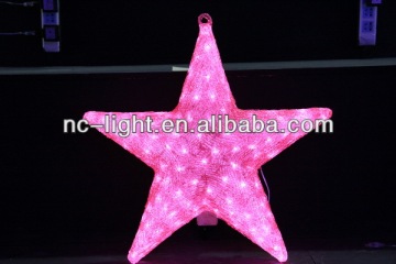 3D LED christmas acrylic star motif light