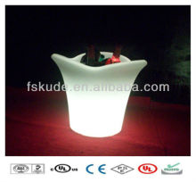 large ice bucket, led battery ice bucket, Illuminous plastic led acrylic ice bucket wholesale