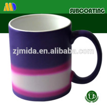Three Parts temperature sensitive color changing mugs