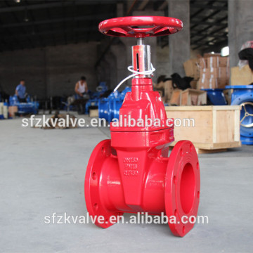 Red fire protection stem gate valve