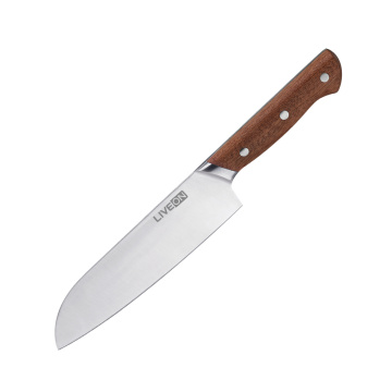 Faca de Santoku do aço inoxidável de 7 polegadas