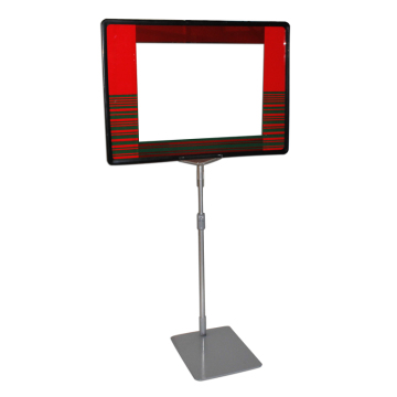 Supermarket metal sign holders with metal stands