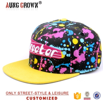 Wholesale custom fitted flat bill two tone colorful snapback hats