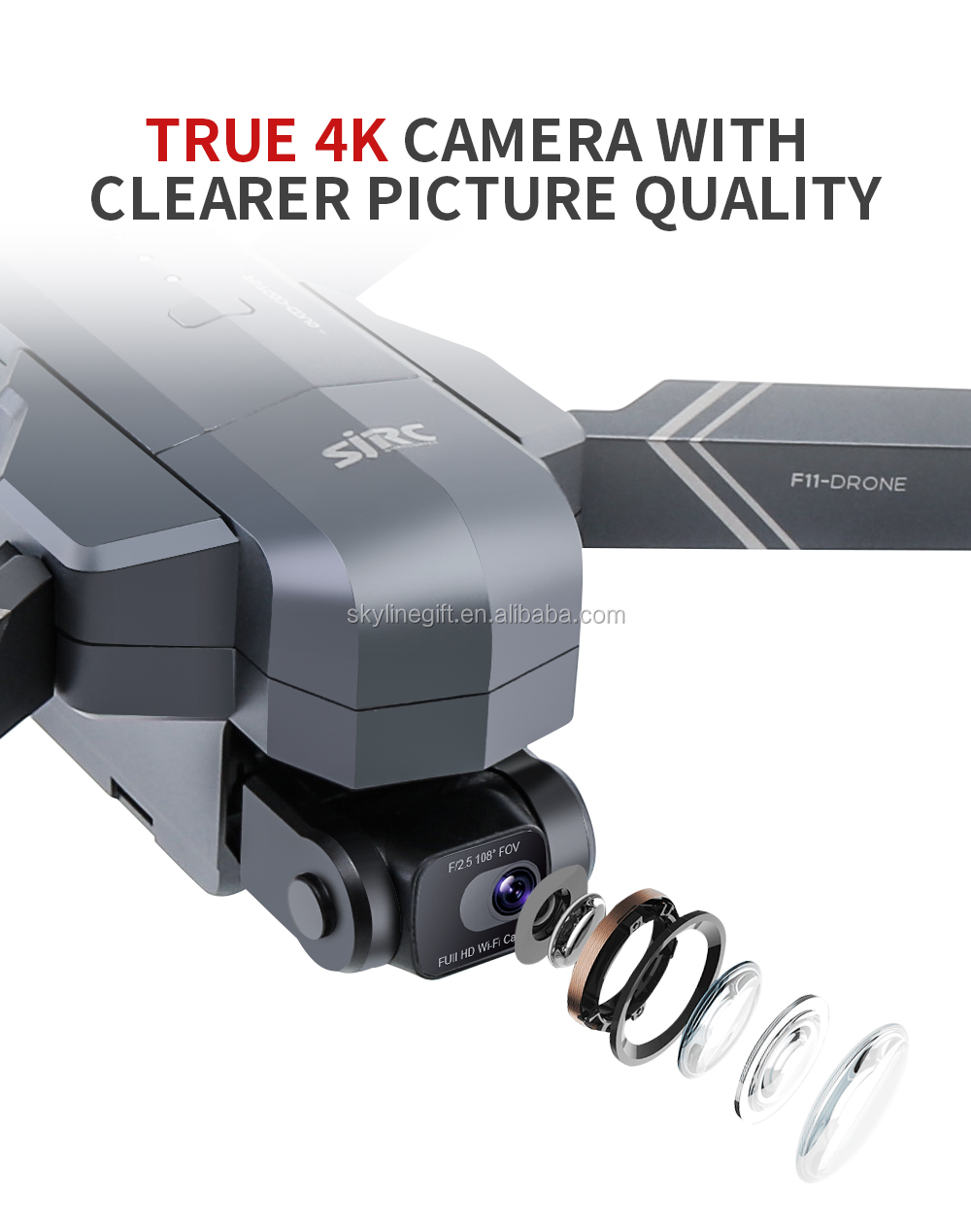 Fast shipping SJRC F11 4K Pro Drone With 2 axis gimbal with 30min flying time and 1.2km FPV Distance