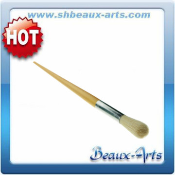 Round oil &Hog bristle painting brush- hog bristle hair with aluminum ferrule and long wood handle