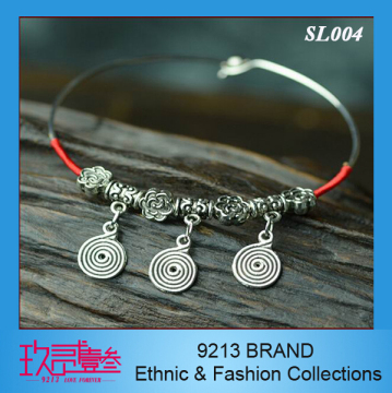 9213 brand silver ethnic bracelet for girls, tribal bracelet from yunnan, sl004