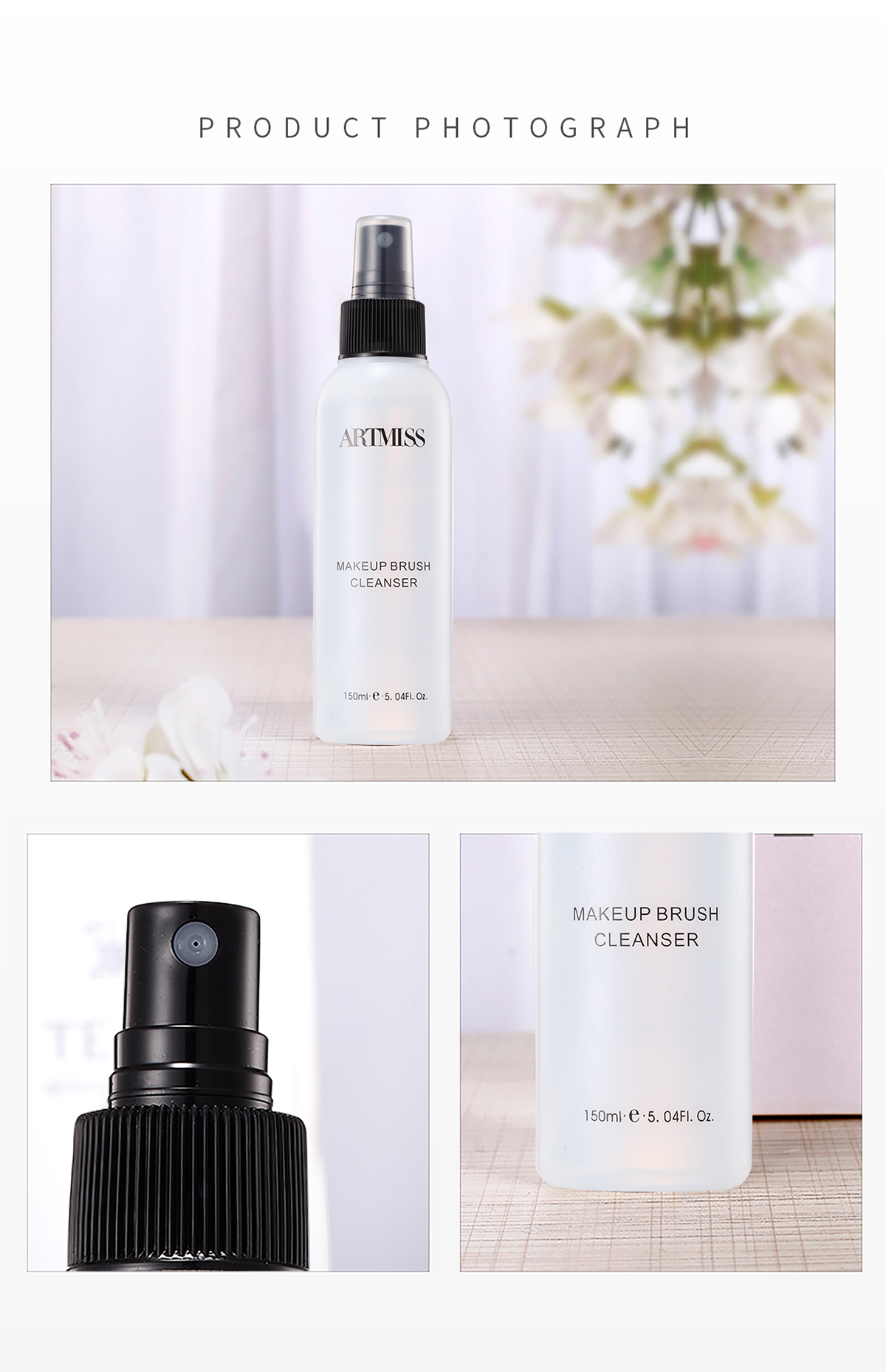 Private Label Liquid Face Makeup Brush Cleanser Spray