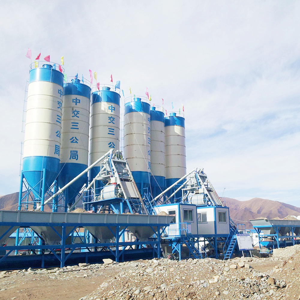 Fixed type fully 25m3/h concrete batching plant
