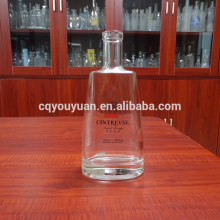 Heavy base decorated fancy vodka bottles 700ml