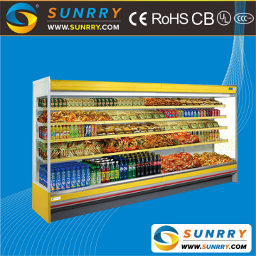 High Quality Vertical Fruit Display Refrigerator Showcase