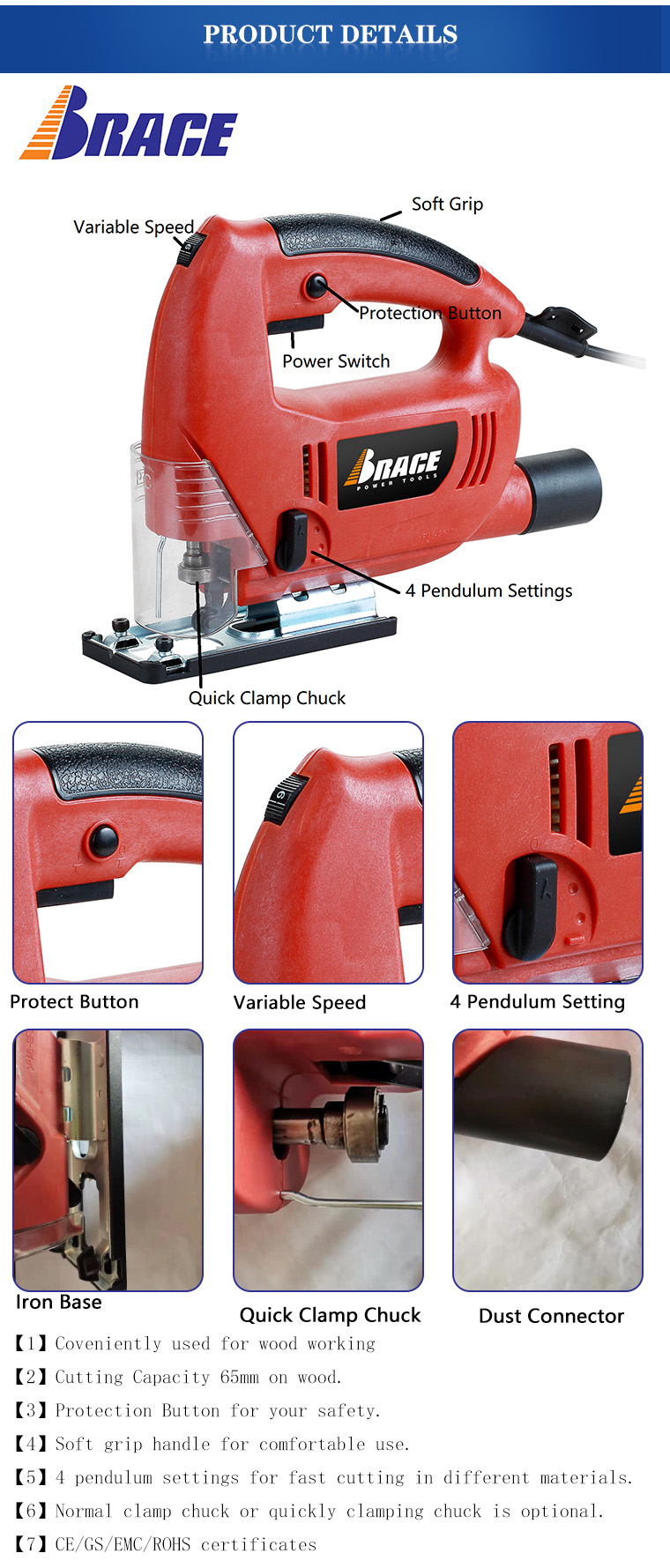 Jigsaw Specifications