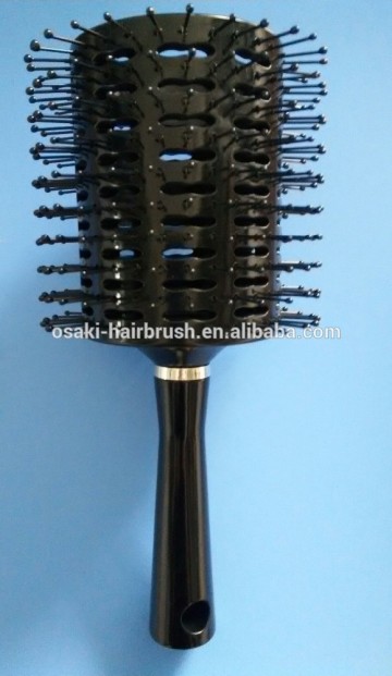 Globe hair brush , nylon hair brush with plastic handle