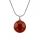 Gemstone 20 mm perles rondes avec collier de chaîne de serpent argenté de 45 cm Silt