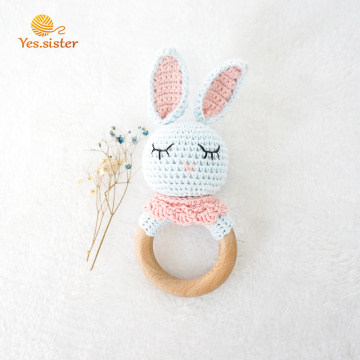 Eco Organic Crochet Baby Toys Rabbit Teether