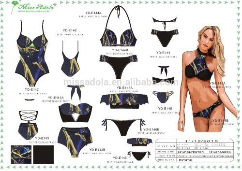 Miss Adola OEM weekly recommendation new designed tankini/ bikini/ one piece swimwear series